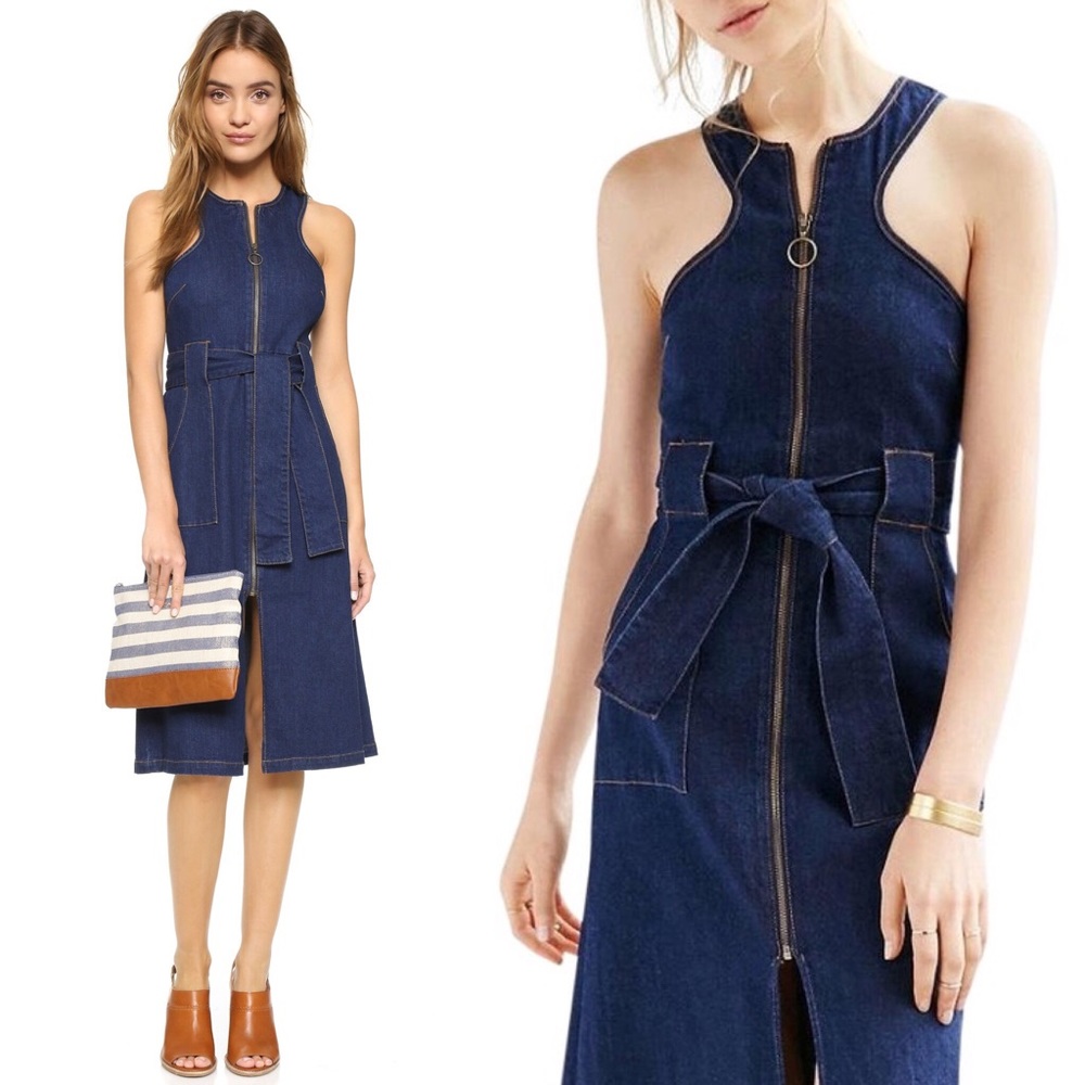 Finders Keepers Aerial Love Denim Midi Dress